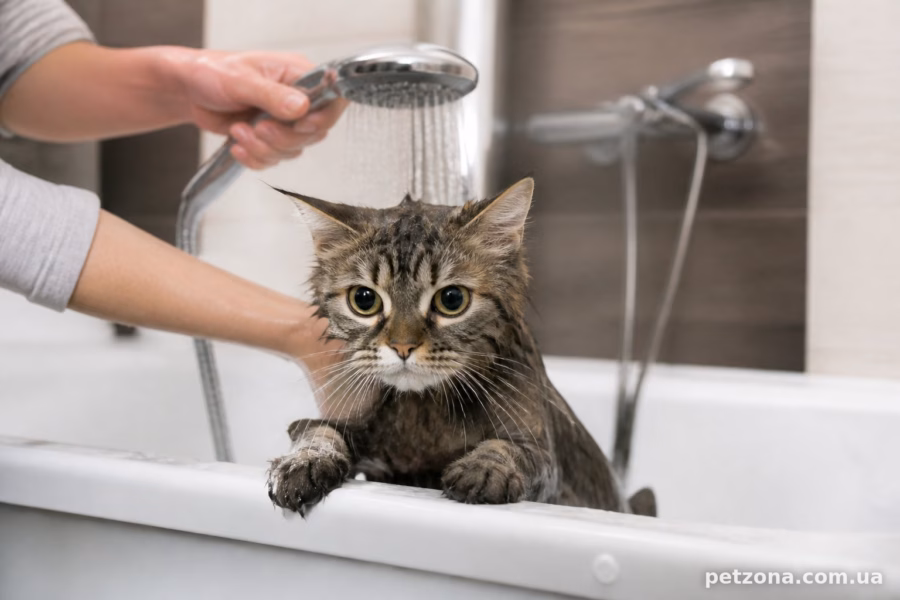 Як заспокоїти кота, який боїться води